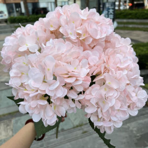 KDAKY0490 5 Heads Artificial Hydrangea Flower Silk DIY Bridal Hydrangea Bouquet Large Size Simulated Wedding Floral for Home Party Wedding