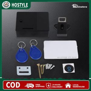Smart RFID Lock for Shoe Cabinets and Drawers Digital Door Lock with Invisible Sensor in White