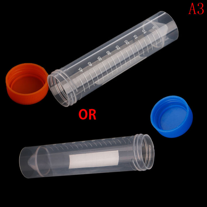 tengding 10Pcs 50ml Plastic Centrifuge Tube Pipe Vial Lab Test ...