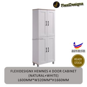 Hemnes 4 Door Shoe Cabinet/Multi Function/Budget Shoe Cabinet/Natural White Cabinet/Shoe Storage/Indoor Cabinet/Product Malaysia