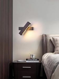 SXH Wall lamp for bedroom bedside lamp modern minimalist creative staircase lighting rotating corridor living room study background wall lamp