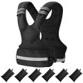 Wankeer Adjustable Weighted Vest for Women and Men, 4-10lb/11-20lb/21-30LB Adjustable Weighted Vest with Reflective Strip, Body Weight Vest for Walking, Running, Fitness, Strength Training. 