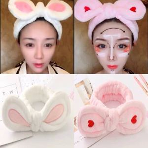 ✅ 100% Original AMZ 6Pcs or 12Pcs Turban Bow ILOVE Coral Fleece Letter Hairbands- High Quality