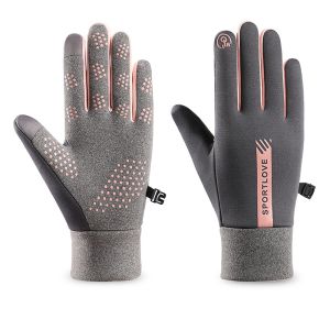 LINHU Thermal Fleece Winter Gloves Cold Resistance Thicken Ski Gloves Warm Winter Warm Touch Screen Gloves For Outdoor Sport Running