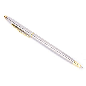 Christmas gift 【AYLMER】 1pc Metal Ballpoint Pen Stationery Stainless Steel Rod Rotating Pen Ballpen