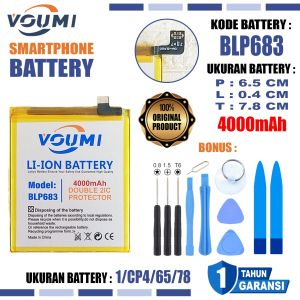 VOUMI BLP683 BLP689 BLP695 Baterai Double IC Power high Capacity Realme U1 RMX1831 / 2 Pro RMX1801