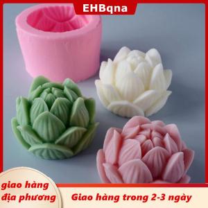 [COD] EHBqna 3PF Ship within 24 hours Khuôn silicon nến thơm khuôn silicon xà phòng hình hoa sen 3D Tự làm