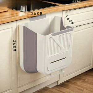 Folding Trash Can Wall-mounted not Picky About Cabinets Garbage Bag Durable Suitable for Daily Use