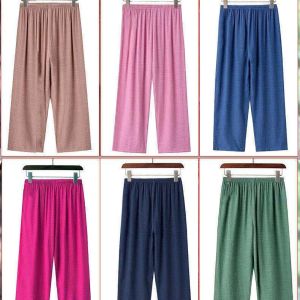 【Ship in 24H】妈妈装 大码女装 套装 短袖 睡衣 中老年装 宽松纯棉麻 上衣 两件套Moms plus size womens clothing set short sleeved pajamas middle-aged and elderly clothing loose pure cotton and linen top