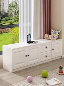 [Cozy ]Multi-Function Window Cabinet High-Capacity Balcony Cabinet Floor Standing Bay Window Cabinet