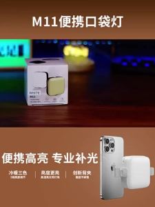 LED Fill Light Bi-Color Lighting Cold Shoe For Camera Camcorder Vlog Removable Back Clip-on Mobile Phone Photography Light