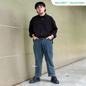 JINISO Big Size Boyfriend Denim Jeans Pria 1304