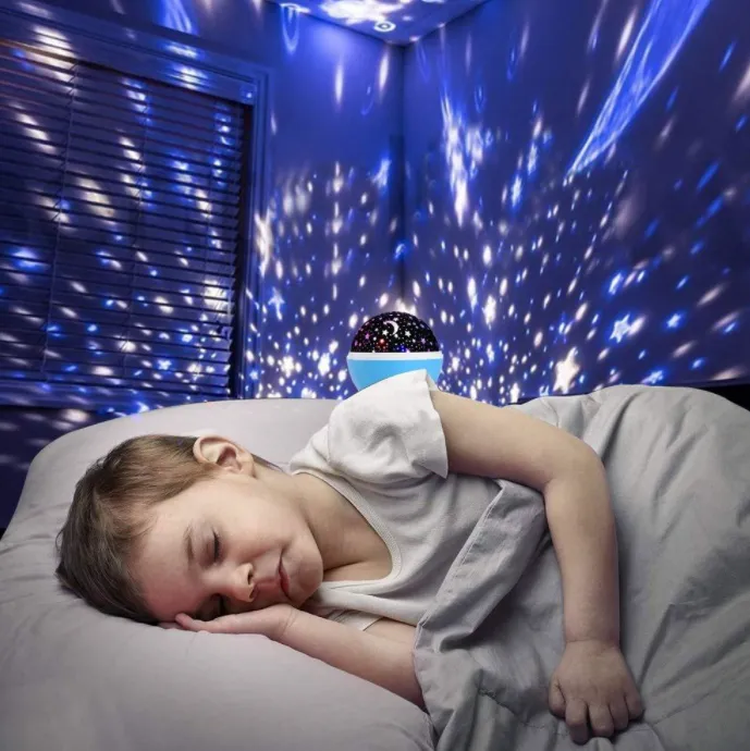 Romantic Dream Rotating Projection Lamp USB LED Night Light Sky Moon Star  Master Projector for Kids Baby Sleep Lighting