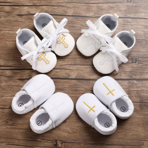 Baby baptism shoes Baby Boys Shoes Comfortable And Breathable Anti-Slip Casual Toddler Soft Soled Walking Solid Color Sneakers