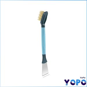 YoPo Dual Head Cleaning Brush with Scraper Copper Wire Bristle Gap Cleaner for Gas Stove Range Hood