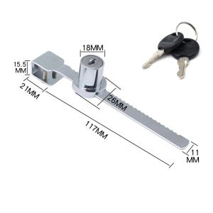 MixHome No Drill Sliding Glass Door Lock Display Showcase Counter Double Sliding Door Lock Glass Cabinet Zigzag Lock