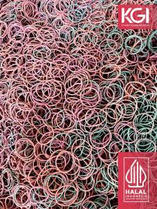 KARET GELANG MENTAH SUPER MURAH ISI 100 GR - WARNA HIJAU MERAH DAN MIX
