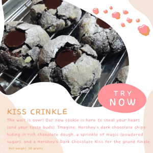 Kiss Crinkle Cookie by Wild Krumbz (50 grams)