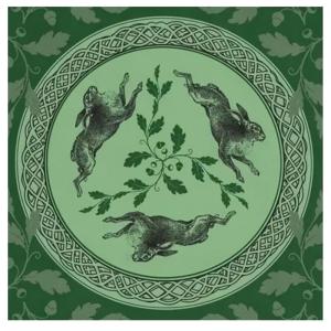 VUÔNG divinations tấm thảm Thỏ hoa văn hình lá Chiêm Tinh Khăn trải bàn Khăn trải bàn bài tarô Khăn trải bàn witchcrafts Nguồn cung cấp