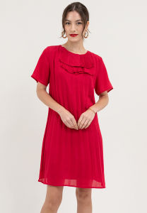 badomoda CRISMAR Pleated Tent Dress with Sleeves