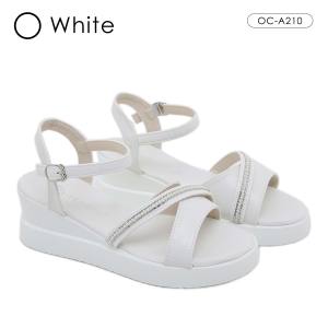 OCTAVIA Sandal Slingback Wedges Heels Wanita #OC-A210