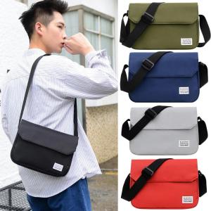 Modern Inspired Mens Bag Flip Cover Solid Color Messenger Bag Casual Crossbody Bag Minimalist Men Shoulder Bag Purses