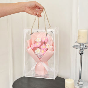 Handmade Crochet Puff Flower Bouquet Artificial Wedding Bouquet Decoration Graduation Gift Bunga Handmade Hadiah