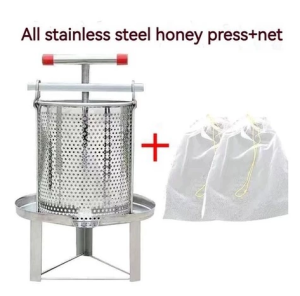 Easy To Operate Manual Mesh Honey Wax Press Extractor Stainless Steel Honey Presser