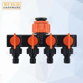 4 Ways Water Outlet Controller With Shut Off Valve Garden Tap Faucet Connector Adaptor 一通四阀门出水控制器 Hose Splitter. 