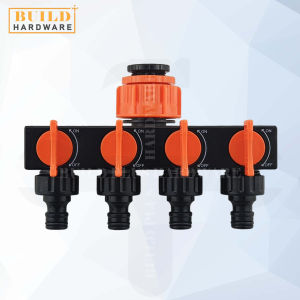 4 Ways Water Outlet Controller With Shut Off Valve Garden Tap Faucet Connector Adaptor 一通四阀门出水控制器 Hose Splitter