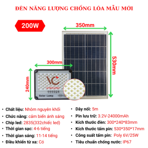 Đèn led Năng Lượng Mặt Trờiđèn năng lượng mặt trời ngoài sân trong nhàđèn năng lượng chống lóa 100W 200W 300W NHẬT PHONG SOLAR đèn cảm biến tự động sángVỏ NhômDây Dài 5M Điều Khiển Từ Xa Chống Nước IP67BH 2 năm