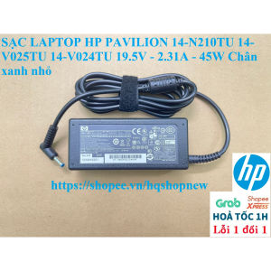️[Sạc zin] SẠC LAPTOP HP PAVILION 14-N 14-V 14-N210TU 14-V025TU 14-V024TU 19.5V - 2.31A - 45W Chân xanh nhỏ