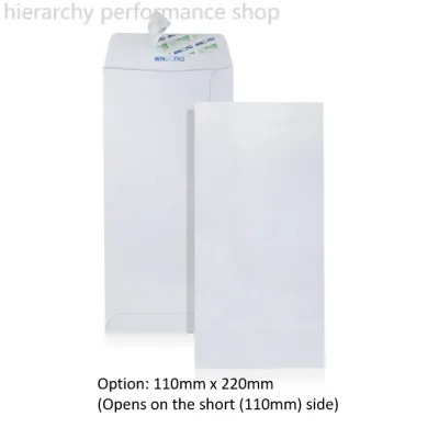 DL Size White Envelope with Peel & Seal (25 pcs/pkt)