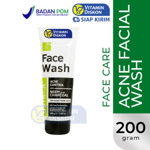 USTRAA FACE WASH ACNE CONTROL WITH NEEM AND CHARCOAL FOR MEN