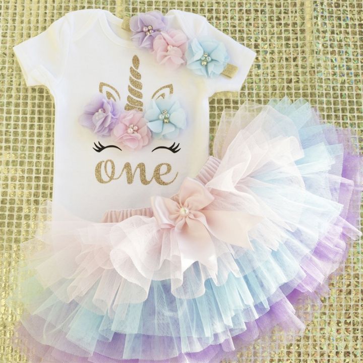 Unicorn baby birthday store outfit