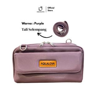 AQILALOVA Adeeva Dompet HP Solutif banyak ruang Dompet Wanita Premium free tali panjang