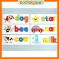Trò chơi ghép chữ tiếng Anh - Spelling game, đồ chơi gỗ phát triển trí tuệ Dochoigovn. 