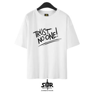 SMR APPAREL - Kaos Oversize Trust no one Cotton Combed 24s Pria & Wanita