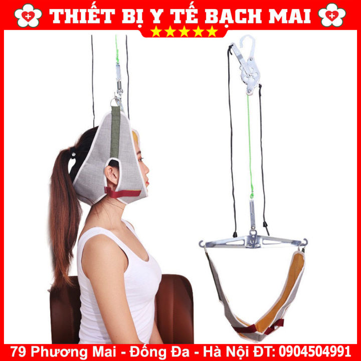 Đai Kéo Giãn Cột Sống Cổ Tại Nhà - Điều Trị Thoát Vị, Thoái Hóa, Đau Mỏi Cổ [Móc Treo]