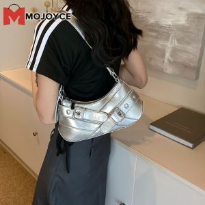 Nữ mojoyce PU Túi đeo chéo kiểu cổ điển màu trơn Y2K Chic Hobo túi xách cho giản dị và Đảng sử dụng