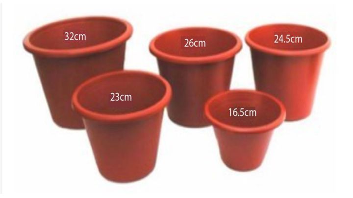 [5pcs] DIAMETER 23CM PLASTIC FLOWER POT PASU PLASTIK POKOK BUNGA [ 8 ...