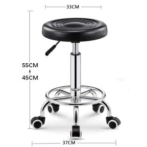 Nordic Salon Stool Bar Stool SPA Stylist Hydraulic Stool Chair Round Adjustable Movable Stool