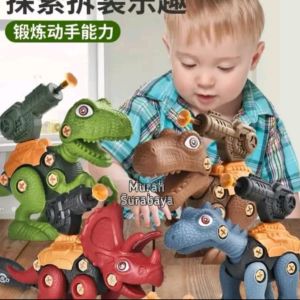 Mainan Anak Dinosaurus Squad Rakitan Bongkar Pasang HF003 7 | Mainan DIY Dino Lucu Bongkar Pasang Ada Obeng nya Mainan Edukasi Anak Cocok Untuk Cowo Dan cewe Mainan Anak Murah Dan Bagus