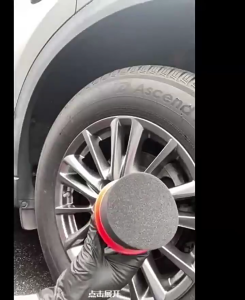 Car Tire Waxing Sponge Tire Dressing Applicator Pad with Lid Tire Cleaning Tools Detailing Brush Tire Shine Applicator