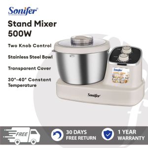 Sonifer Electric Dough Mixer 5L Low Noise Stand Mixer Ferment Constant Temp Kneader Mixer for Baking