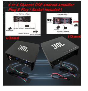 Harman DSP 4/6 Channel Car Audio Power Amplifier with Android Integration Plug & Play 360W - New