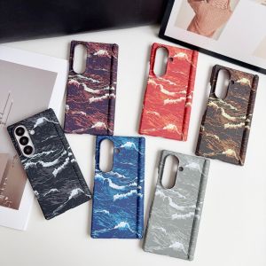 For Samsung Galaxy Z Fold 7 Case Fashion Hard PC Waves Hinge Magnetic MagSafe Protective Back Cover Case For Z Fold7 6 5 4 Shell