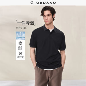 Giordano Men Cool-touch embroidered short sleeve polo shirt Free Shipping 01016461