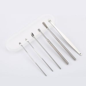 XPERO Ear Cleaner Set，Ear Wax Remover Ear Curette Spiral Ear Spoon Clean Earpick Ear Cleaning Tools Stainless Steel Earwax Remover Care Ear Cleaning