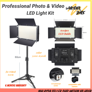 Camera Video Light 40w/50w Dimmable 600/1120 LED Panel With Barndoor For DSLR Digital SLR Camera Camcorder Photo Photography